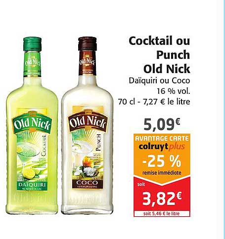 cocktail ou punch old nick