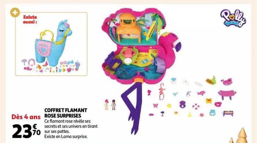 coffret flamant rose surprises polly pocket