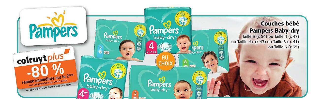 couches bébé pampers baby-dry