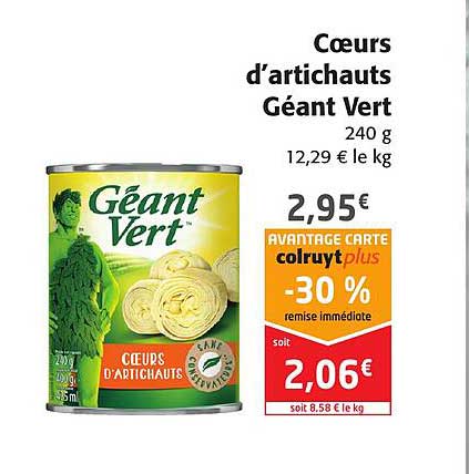 Cœurs D'artichauts Géant Vert