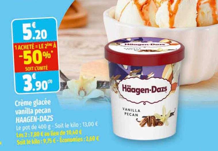crème glacée vanilla pecan häagen-dazs