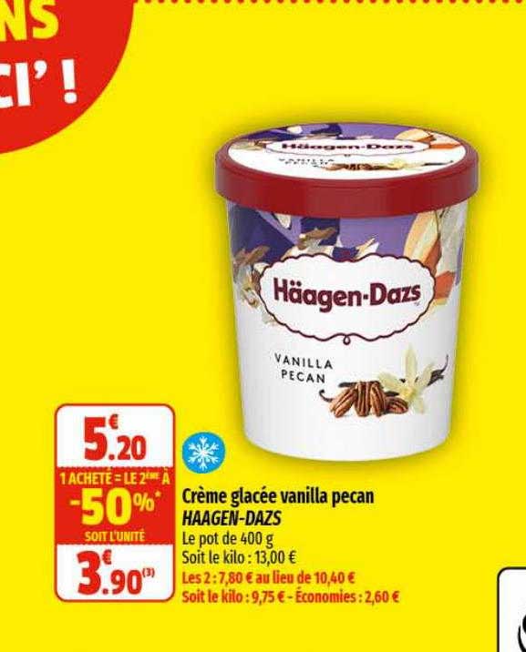 crème glacée vanilla pecan häagen-dazs