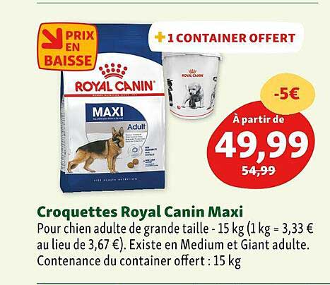 croquettes royal canin maxi
