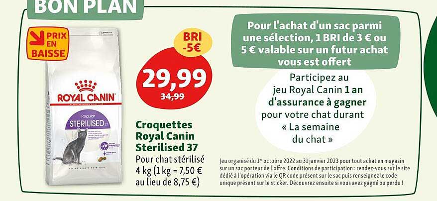 croquettes royal canin sterilised 37