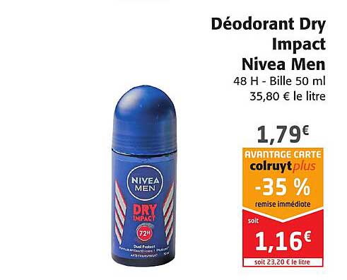 déodorant dry impact nivea men