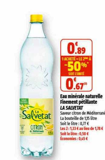 eau minérale naturelle finement pétillante la salvetat