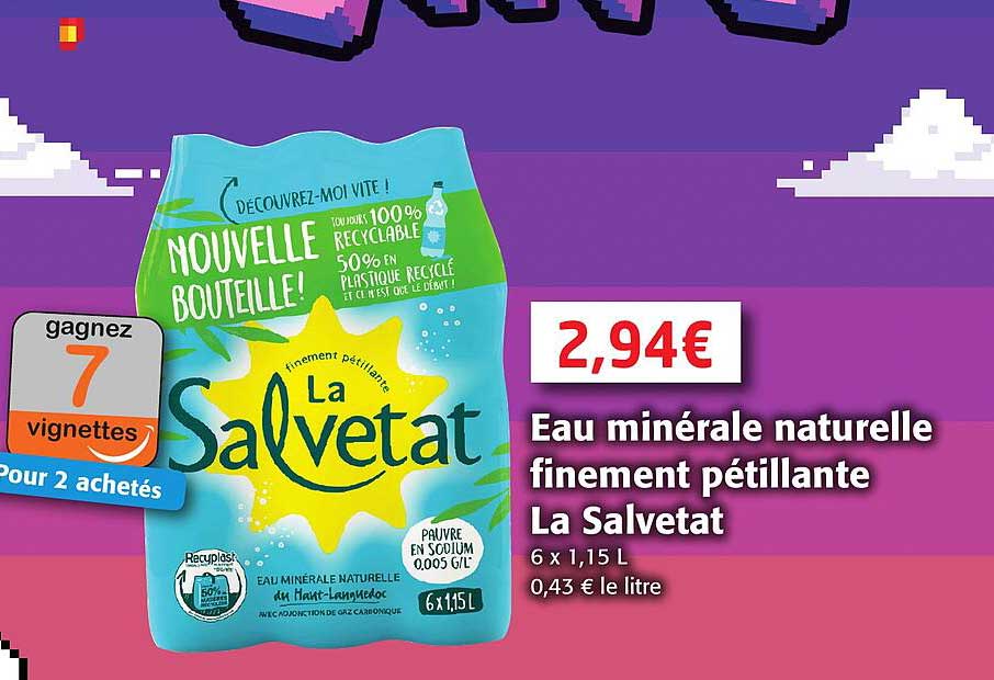 eau minérale naturelle finement pétillante la salvetat