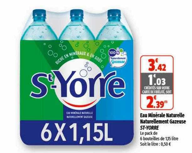 eau minérale naturelle naturellement gazeuse st-yorré