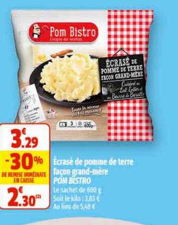 écrasé de pomme de terre façon grand-mère pom bistro