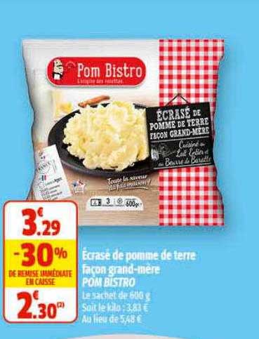 écrasé de pomme de terre façon grand-mère pom bistro