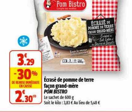écrasé de pomme de terre façon grand-mère pom bistro