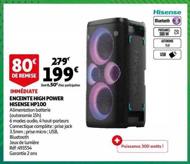 enceinte high power hisense hp100