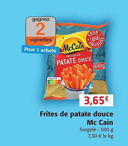 frites de patate douce mc cain