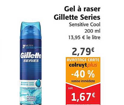 gel à raser gillette séries