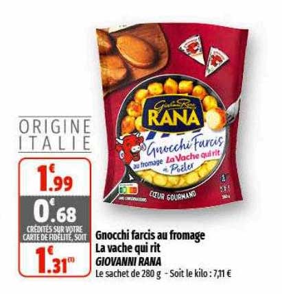 gnocchi farcis au fromage la vache qui rit giovanni rana