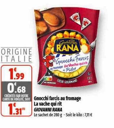 gnocchi farcis au fromage la vache qui rit giovanni rana