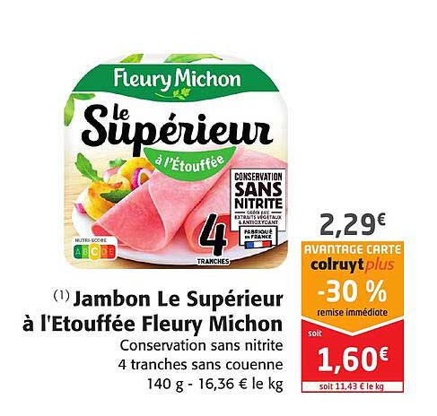 jambon le supérieur à l'étouffée fleury michon