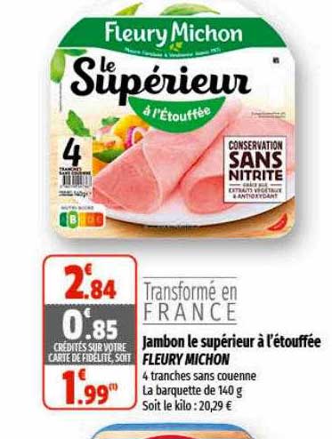 jambon le supérieur à l'étouffée fleury michon