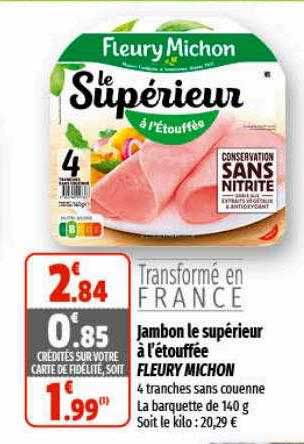jambon le supérieur à l'étouffée fleury michon