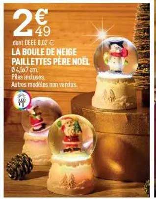La Boule De Neige Paillettes Père Noël