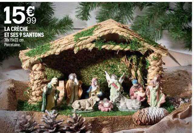 la crèche et ses 9 santons