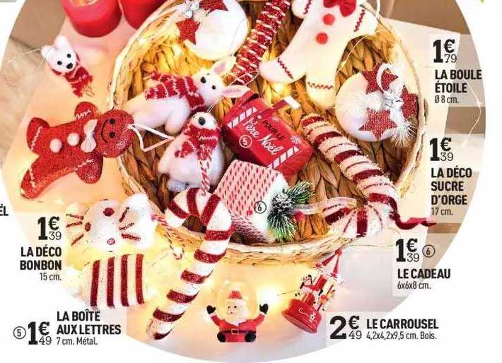 La Déco Bonbon, La Boîte Aux Lettres, Le Carrousel, Le Cadeau, La Déco Sucre D'orge, La Boule étoile