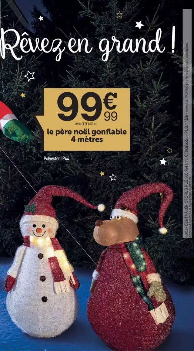 le père noël gonflable 4 mètres