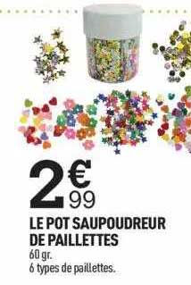 le pot saupoudreur de paillettes