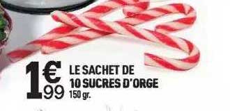 Le Sachet De 10 Sucres D'orge