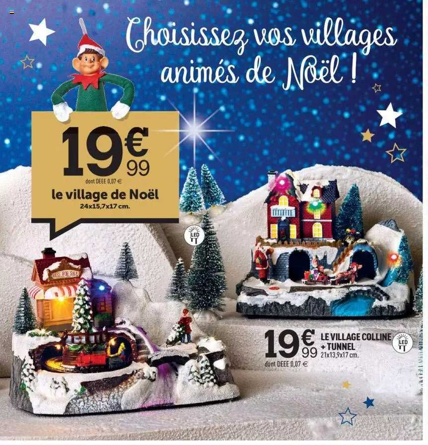 le village de noël, le village colline + tunnel