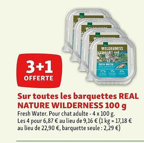 les barquettes real nature wilderness 100 g