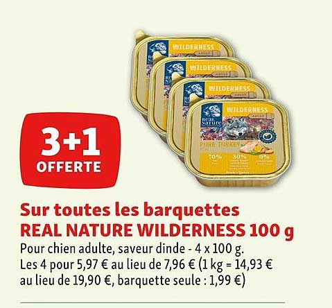 les barquettes real nature wilderness 100 g