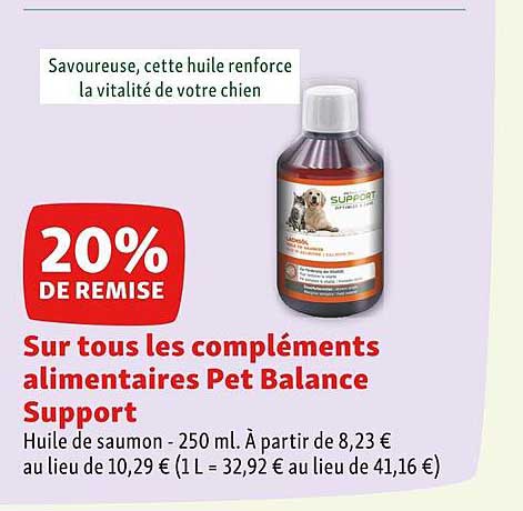 les compléments alimentaires pet balance support