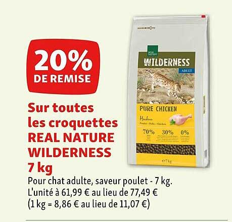 les croquettes real nature wilderness 7 kg