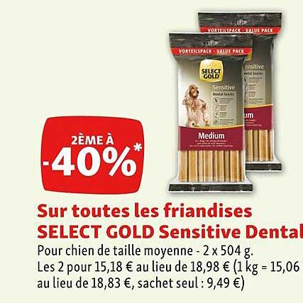 les friandises select gold sensitive dental