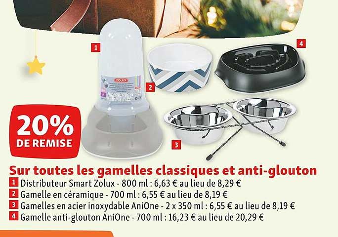 les gamelles classiques et anti-glouton