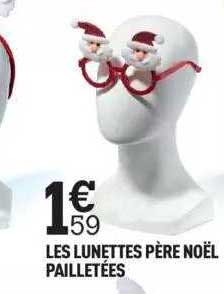 les lunettes père noël pailletées