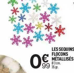 Les Sequins Flocons Métallisés