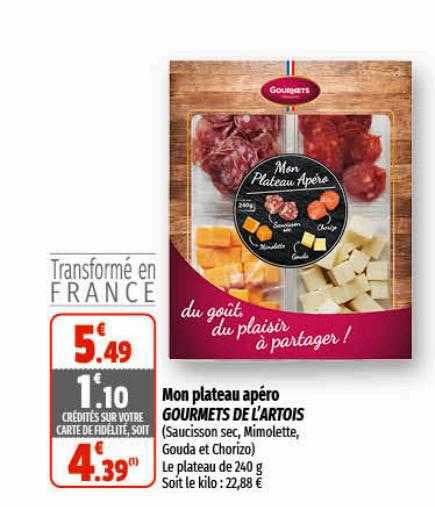 mon plateau apéro gourmets de l'artois