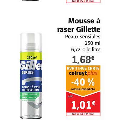 mousse à raser gillette