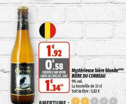 mystérieuse bière blonde bière du corbeau