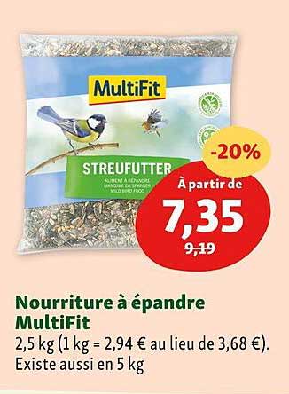 nourriture à épandre multifit