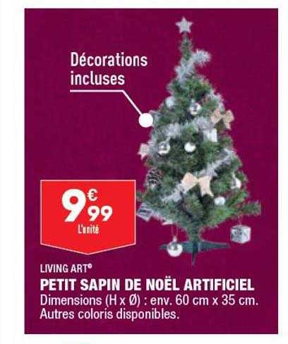 petit sapin de noël artificiel living art