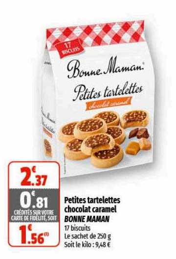 petites tartelettes chocolat caramel bonne maman