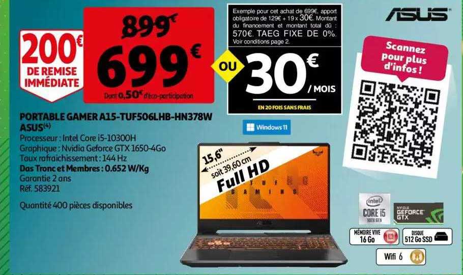 Portable Gamer A15-tuf506lhb-hn378w Asus