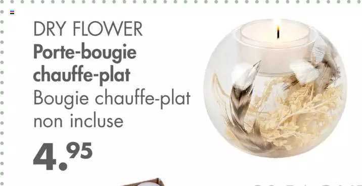 porte-bougie chauffe-plat dry flower