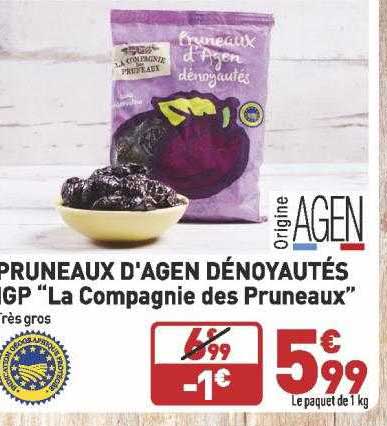 pruneaux d'agen dénoyautés igp "la campagnnie des pruneaux"