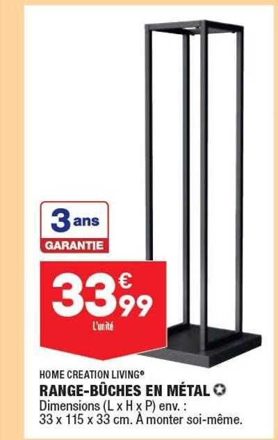 range-bûches en métal home création living