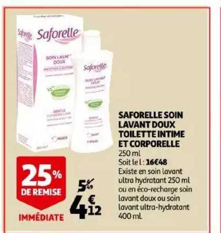 saforelle soin lavant doux toilette intime et corporelle
