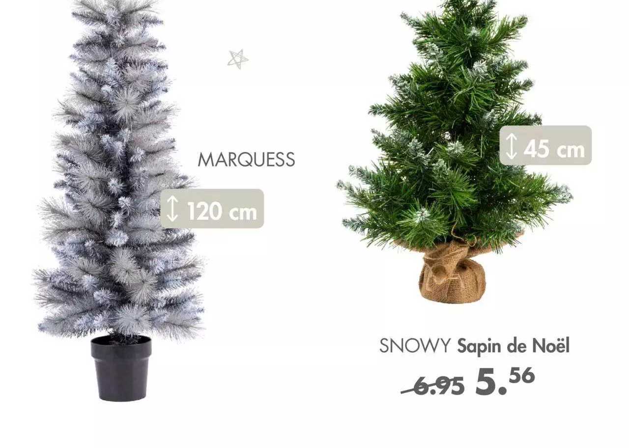 sapin de noël snowy, sapin de noël marquess